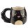 Tazza in Ceramica a Forma di Gatto Nero - Feline Fine