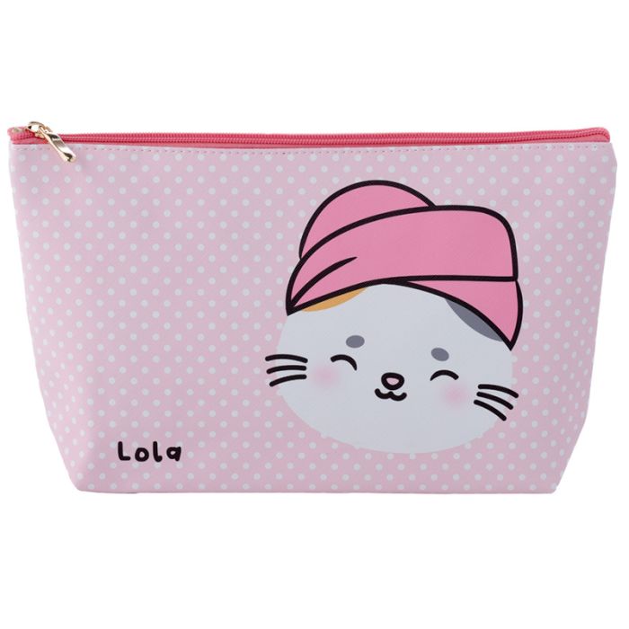Beauty Case in PVC - Grande - Lola la Gatta - Animali Dolci