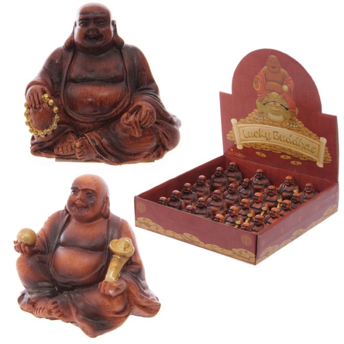 Mini Buddha Effetto Legno con Espositore