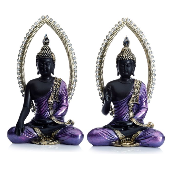 Buddha Thailandese - Viola e Oro - Meditazione