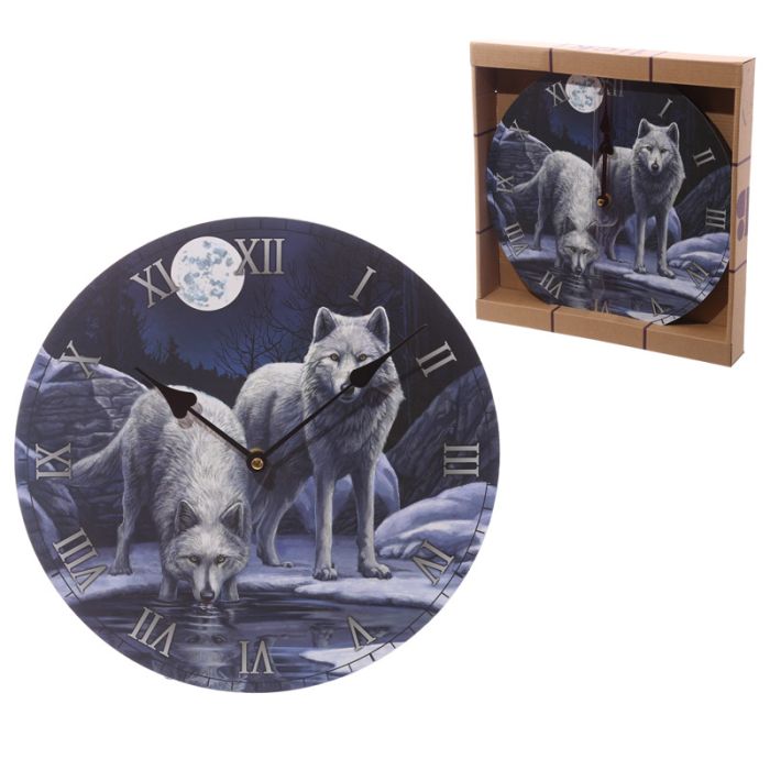 Orologio da Muro - Warriors of Winter - Lupi al Chiaro di Luna - Lisa Parker