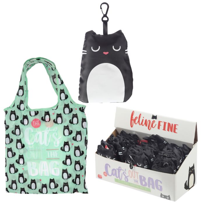Borsa Pieghevole - Gatto Nero - Feline Fine
