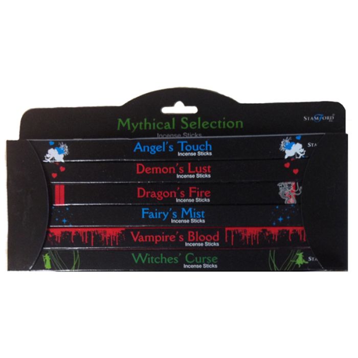 37149 Bastoncini di Incenso Stamford Premium Hex - Set da 6 - Nero Mitologico