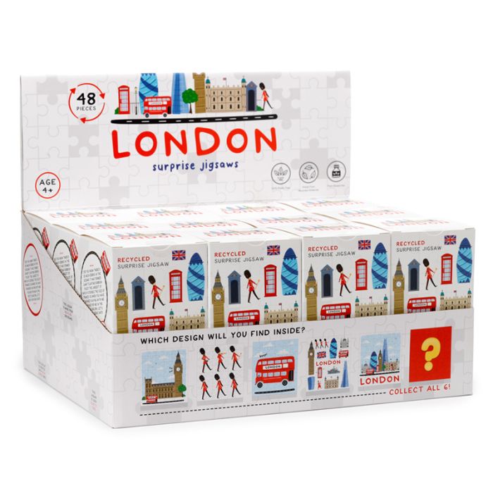 Puzzle a Sorpresa in Cartone Riciclato - 48pz - Icone - Londra