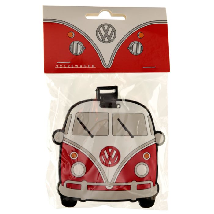Etichetta per Bagagli in PVC - Volkswagen T1 - Rosso
