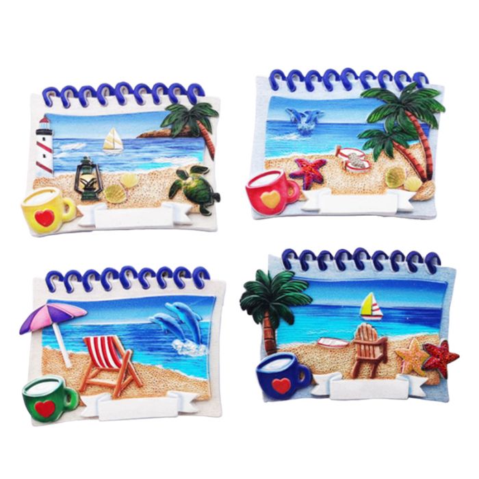 Magnete Stampato in 3D - Lungomare - Panorama su Blocco Appunti