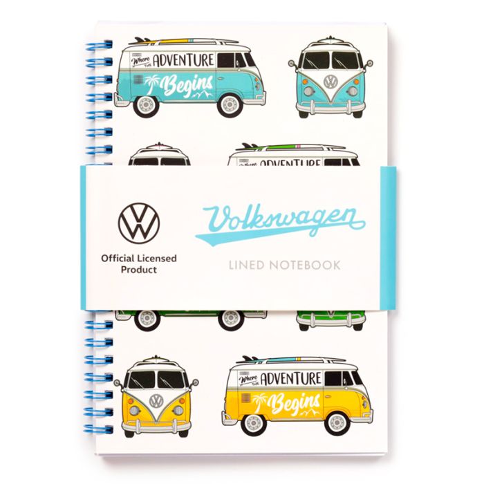 Quaderno A5 a Righe - Spirale - Adventure Begins - Volkswagen T1