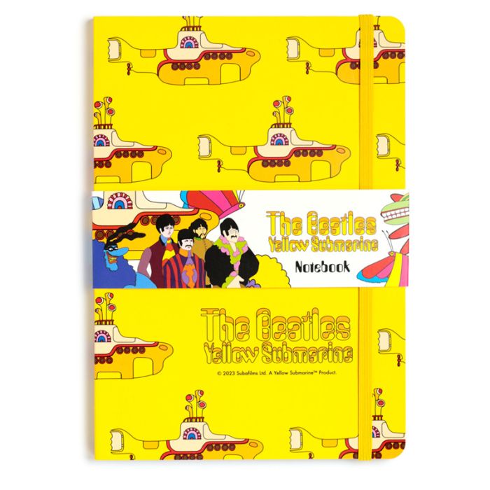 Quaderno A5 a Righe in Carta Riciclata - Yellow Submarine, Beatles - Giallo