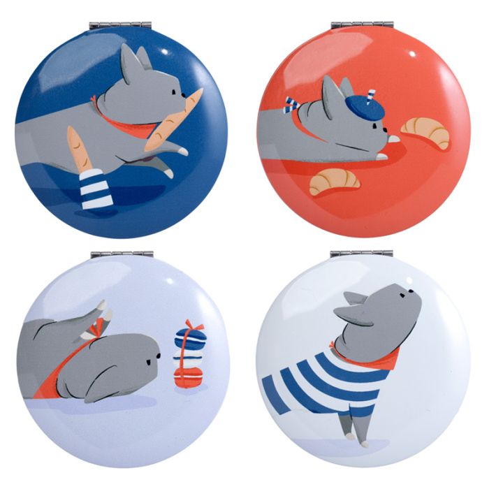 Specchietto da Borsa - Bertrand il Bulldog Francese