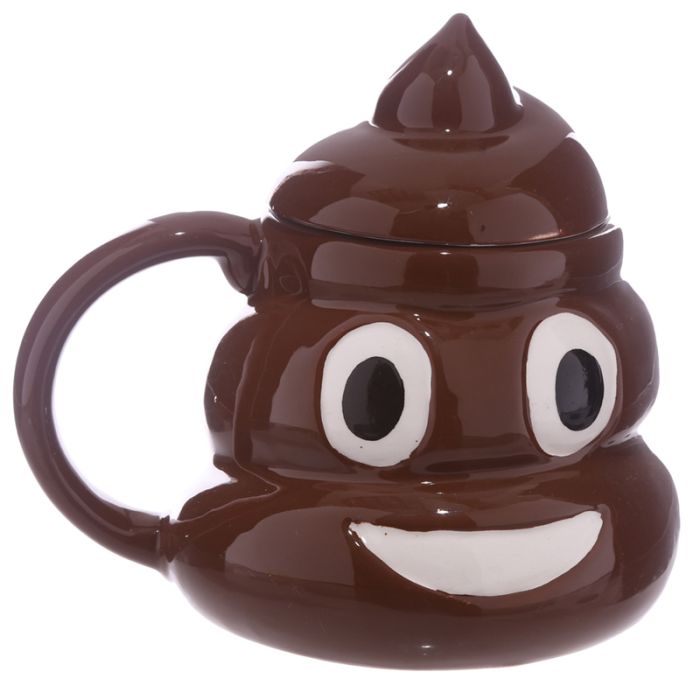 Tazza Emotive in Ceramica con Coperchio - Poop