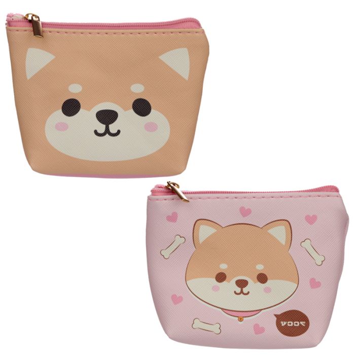 Portamonete con Cerniera in PVC - Cane Shiba Inu - Animali Dolci