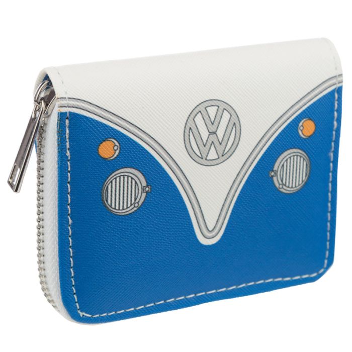 Portafoglio Piccolo con Zip - Volkswagen T1 - Blu