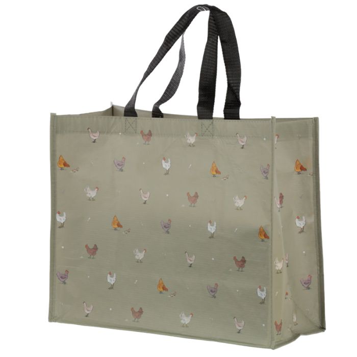 Borsa Shopper in RPET - Galline - Willow Farm