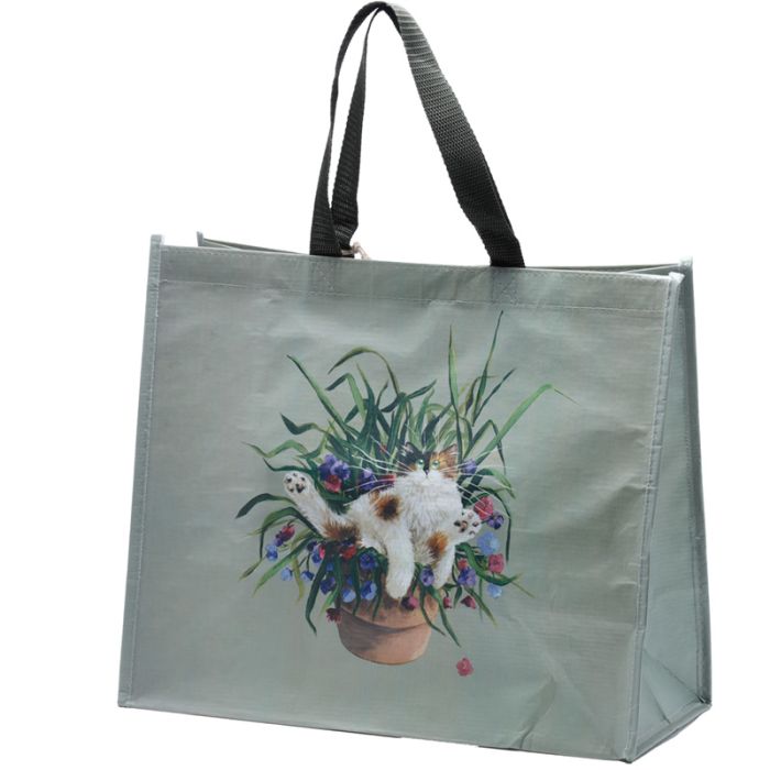Borsa Shopper in RPET - Gatto su Vaso - Kim Haskins