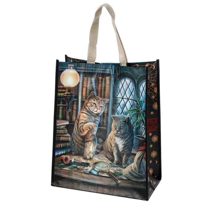 Borsa Shopper in RPET - Purrlock Holmes - Gatti - Lisa Parker