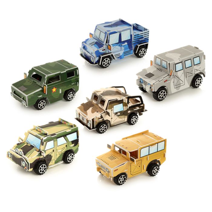 Puzzle Fai da Te - Jeep Militare a Retrocarica