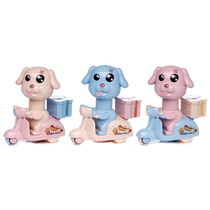 Cane Fattorino su Scooter