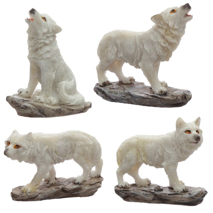 Statuette per Mini Mondo - Lupo Bianco - Protector of the North