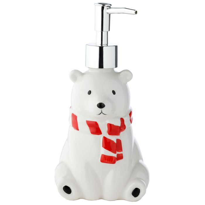 Dispenser per Sapone in Ceramica - Orso Polare