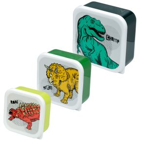 Set di 3 Contenitori per Alimenti M/L/XL - Dinosauri - Dinosauria Set di 3 Contenitori per Alimenti M/L/XL - Dinosauri - Dinosauria