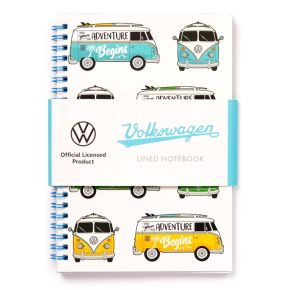 Quaderno A5 a Righe - Spirale - Adventure Begins - Volkswagen T1 Quaderno A5 a Righe - Spirale - Adventure Begins - Volkswagen T1