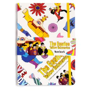 Quaderno A5 a Righe in Carta Riciclata - Yellow Submarine, Beatles - Bianco Quaderno A5 a Righe in Carta Riciclata - Yellow Submarine, Beatles - Bianco